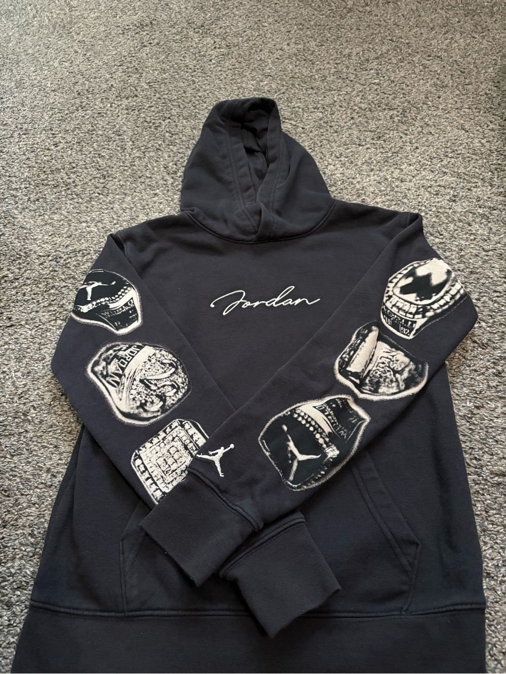 Jordan Boy’s 10/12 Black Script Pullover Hoodie